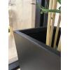 imageKante 24quot Tall Lightweight Concrete Modern Tapered Tall Rectangle Outdoor Planter with Drainage Hole Large Outdoor Indoor Modern Planter for Home and Garden Pure WhiteBurnished Black