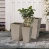 imageKante 24quot Tall Lightweight Concrete Modern Tapered Tall Rectangle Outdoor Planter with Drainage Hole Large Outdoor Indoor Modern Planter for Home and Garden Pure WhiteNatural Concrete