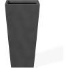 imageKante 24quot Tall Lightweight Concrete Modern Tapered Tall Rectangle Outdoor Planter with Drainage Hole Large Outdoor Indoor Modern Planter for Home and Garden Pure WhiteOnyx