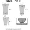 imageKante 24quot Tall Lightweight Concrete Modern Tapered Tall Rectangle Outdoor Planter with Drainage Hole Large Outdoor Indoor Modern Planter for Home and Garden Pure WhiteBurnished Black