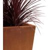 imageKante 24quot Tall Lightweight Concrete Modern Tapered Tall Rectangle Outdoor Planter with Drainage Hole Large Outdoor Indoor Modern Planter for Home and Garden Pure WhiteFaux Weathering Steel