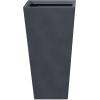 imageKante 24quot Tall Lightweight Concrete Modern Tapered Tall Rectangle Outdoor Planter with Drainage Hole Large Outdoor Indoor Modern Planter for Home and Garden Pure WhiteCharcoal