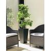 imageKante 24quot Tall Lightweight Concrete Modern Tapered Tall Rectangle Outdoor Planter with Drainage Hole Large Outdoor Indoor Modern Planter for Home and Garden Pure WhiteGraphite