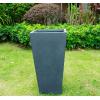 imageKante 24quot Tall Lightweight Concrete Modern Tapered Tall Rectangle Outdoor Planter with Drainage Hole Large Outdoor Indoor Modern Planter for Home and Garden Pure WhiteGraphite