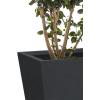 imageKante 24quot Tall Lightweight Concrete Modern Tapered Tall Rectangle Outdoor Planter with Drainage Hole Large Outdoor Indoor Modern Planter for Home and Garden Pure WhiteBurnished Black