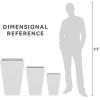 imageKante 24quot Tall Lightweight Concrete Modern Tapered Tall Rectangle Outdoor Planter with Drainage Hole Large Outdoor Indoor Modern Planter for Home and Garden Pure WhiteWhite