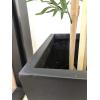 imageKante 24quot Tall Lightweight Concrete Modern Tapered Tall Rectangle Outdoor Planter with Drainage Hole Large Outdoor Indoor Modern Planter for Home and Garden Pure WhiteBurnished Black