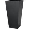 imageKante 24quot Tall Lightweight Concrete Modern Tapered Tall Rectangle Outdoor Planter with Drainage Hole Large Outdoor Indoor Modern Planter for Home and Garden Pure WhiteBurnished Black