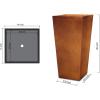 imageKante 24quot Tall Lightweight Concrete Modern Tapered Tall Rectangle Outdoor Planter with Drainage Hole Large Outdoor Indoor Modern Planter for Home and Garden Pure WhiteFaux Weathering Steel