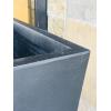 imageKante 24quot Tall Lightweight Concrete Modern Tapered Tall Rectangle Outdoor Planter with Drainage Hole Large Outdoor Indoor Modern Planter for Home and Garden Pure WhiteBurnished Black
