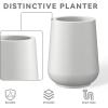 imageKante 28quot21quot14quot H Round Pure White Concrete Tall Planters Set of 3 Indoor Large Planter Pots Containers for Patio Balcony Backyard Living RoomPure White