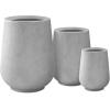 imageKante 28quot21quot14quot H Round Pure White Concrete Tall Planters Set of 3 Indoor Large Planter Pots Containers for Patio Balcony Backyard Living RoomNatural Concrete