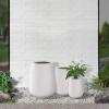 imageKante 28quot21quot14quot H Round Pure White Concrete Tall Planters Set of 3 Indoor Large Planter Pots Containers for Patio Balcony Backyard Living RoomPure White