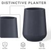 imageKante 28quot21quot14quot H Round Pure White Concrete Tall Planters Set of 3 Indoor Large Planter Pots Containers for Patio Balcony Backyard Living RoomCharcoal