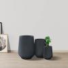 imageKante 28quot21quot14quot H Round Pure White Concrete Tall Planters Set of 3 Indoor Large Planter Pots Containers for Patio Balcony Backyard Living RoomCharcoal