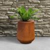 imageKante 28quot21quot14quot H Round Pure White Concrete Tall Planters Set of 3 Indoor Large Planter Pots Containers for Patio Balcony Backyard Living RoomIron Oxide