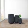 imageKante 28quot21quot14quot H Round Pure White Concrete Tall Planters Set of 3 Indoor Large Planter Pots Containers for Patio Balcony Backyard Living RoomCharcoal