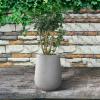 imageKante 28quot21quot14quot H Round Pure White Concrete Tall Planters Set of 3 Indoor Large Planter Pots Containers for Patio Balcony Backyard Living RoomNatural Concrete