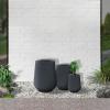 imageKante 28quot21quot14quot H Round Pure White Concrete Tall Planters Set of 3 Indoor Large Planter Pots Containers for Patio Balcony Backyard Living RoomCharcoal