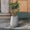 imageKante 28quot21quot14quot H Round Pure White Concrete Tall Planters Set of 3 Indoor Large Planter Pots Containers for Patio Balcony Backyard Living RoomNatural Concrete