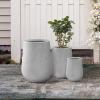 imageKante 28quot21quot14quot H Round Pure White Concrete Tall Planters Set of 3 Indoor Large Planter Pots Containers for Patio Balcony Backyard Living RoomNatural Concrete