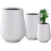 imageKante 28quot21quot14quot H Round Pure White Concrete Tall Planters Set of 3 Indoor Large Planter Pots Containers for Patio Balcony Backyard Living RoomPure White