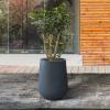 imageKante 28quot21quot14quot H Round Pure White Concrete Tall Planters Set of 3 Indoor Large Planter Pots Containers for Patio Balcony Backyard Living RoomCharcoal