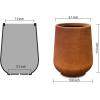 imageKante 28quot21quot14quot H Round Pure White Concrete Tall Planters Set of 3 Indoor Large Planter Pots Containers for Patio Balcony Backyard Living RoomIron Oxide