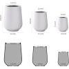 imageKante 28quot21quot14quot H Round Pure White Concrete Tall Planters Set of 3 Indoor Large Planter Pots Containers for Patio Balcony Backyard Living RoomPure White
