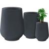 imageKante 28quot21quot14quot H Round Pure White Concrete Tall Planters Set of 3 Indoor Large Planter Pots Containers for Patio Balcony Backyard Living RoomCharcoal