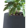 imageKante 28quot21quot14quot H Round Pure White Concrete Tall Planters Set of 3 Indoor Large Planter Pots Containers for Patio Balcony Backyard Living RoomCharcoal
