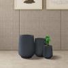 imageKante 28quot21quot14quot H Round Pure White Concrete Tall Planters Set of 3 Indoor Large Planter Pots Containers for Patio Balcony Backyard Living RoomCharcoal