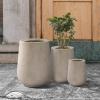 imageKante 28quot21quot14quot H Round Pure White Concrete Tall Planters Set of 3 Indoor Large Planter Pots Containers for Patio Balcony Backyard Living RoomWeathered Concrete