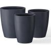 imageKante 181quot205quot224quot H Tall Round Concrete Planters Set of 3 Outdoor Indoor Modern Decorative Plant Pots with Drainage Hole ampamp Rubber Plug for Home ampamp Garden Pure WhiteCharcoal