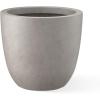 imageKante 18quot14quot10quot Dia Concrete Round Planters Set of 3 Outdoor Indoor Large Planter Pots with Drainage Hole and Rubber Plug for Home Patio Garden Pure WhiteBuff Concrete