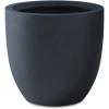 imageKante 18quot14quot10quot Dia Concrete Round Planters Set of 3 Outdoor Indoor Large Planter Pots with Drainage Hole and Rubber Plug for Home Patio Garden Pure WhiteCharcoal