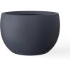 imageKante 199quot Dia Round Concrete Planter OutdoorIndoor Large Bowl Plant Pots with Drainage Hole and Rubber Plug for Garden Patio Balcony Home Pure WhiteCharcoal