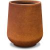 imageKante 28quot21quot14quot H Round Pure White Concrete Tall Planters Set of 3 Indoor Large Planter Pots Containers for Patio Balcony Backyard Living RoomIron Oxide