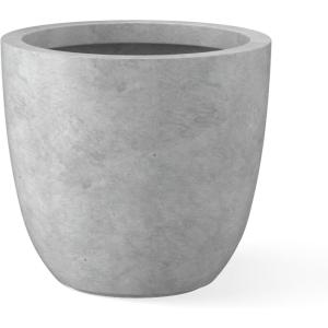 imageKante 18quot14quot10quot Dia Concrete Round Planters Set of 3 Outdoor Indoor Large Planter Pots with Drainage Hole and Rubber Plug for Home Patio Garden Pure WhiteNatural Concrete