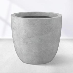 imageKante 18quot14quot10quot Dia Concrete Round Planters Set of 3 Outdoor Indoor Large Planter Pots with Drainage Hole and Rubber Plug for Home Patio Garden Pure WhiteGray Concrete