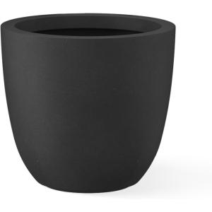 imageKante 18quot14quot10quot Dia Concrete Round Planters Set of 3 Outdoor Indoor Large Planter Pots with Drainage Hole and Rubber Plug for Home Patio Garden Pure WhiteBlack