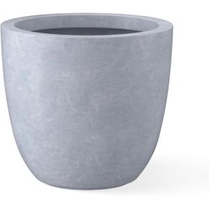 imageKante 18quot14quot10quot Dia Concrete Round Planters Set of 3 Outdoor Indoor Large Planter Pots with Drainage Hole and Rubber Plug for Home Patio Garden Pure WhiteSlate Gray
