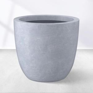 imageKante 18quot14quot10quot Dia Concrete Round Planters Set of 3 Outdoor Indoor Large Planter Pots with Drainage Hole and Rubber Plug for Home Patio Garden Pure WhiteGray