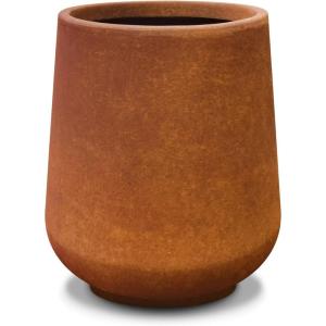 imageKante 28quot21quot14quot H Round Pure White Concrete Tall Planters Set of 3 Indoor Large Planter Pots Containers for Patio Balcony Backyard Living RoomIron Oxide