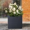 imageKante 10 Inch Square Concrete Planter for Outdoor Indoor Home Patio Garden Large Plant Pot with Drainage Hole and Rubber Plug Pure WhiteCharcoal