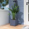 imageKante 10 Inch Square Concrete Planter for Outdoor Indoor Home Patio Garden Large Plant Pot with Drainage Hole and Rubber Plug Pure WhiteCharcoal