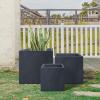 imageKante 10 Inch Square Concrete Planter for Outdoor Indoor Home Patio Garden Large Plant Pot with Drainage Hole and Rubber Plug Pure WhiteCharcoal