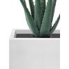 imageKante 10 Inch Square Concrete Planter for Outdoor Indoor Home Patio Garden Large Plant Pot with Drainage Hole and Rubber Plug Pure WhitePure White