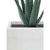 imageKante 10 Inch Square Concrete Planter for Outdoor Indoor Home Patio Garden Large Plant Pot with Drainage Hole and Rubber Plug Pure WhitePure White