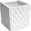 imageKante 10 Inch Square Concrete Planter for Outdoor Indoor Home Patio Garden Large Plant Pot with Drainage Hole and Rubber Plug Pure WhitePure White Scale